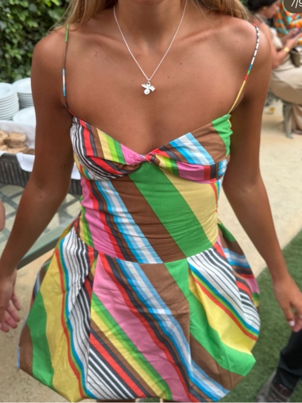 S/W/F La Fiesta Fitted Balloon Mini Dress
